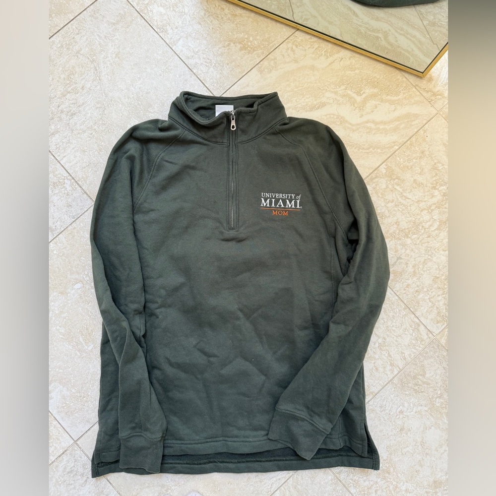 University of Miami Mom quarter zip sweatshirt